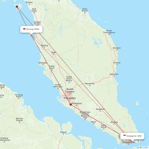 AirAsia flights between Singapore and Penang