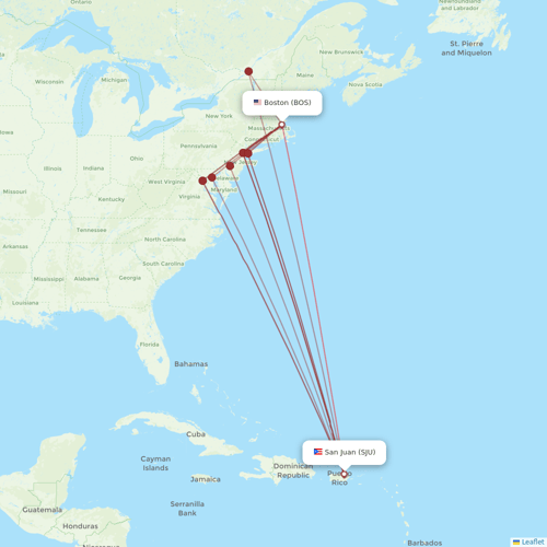 JetBlue routes 2024 – interactive map with all flights - Flight Routes