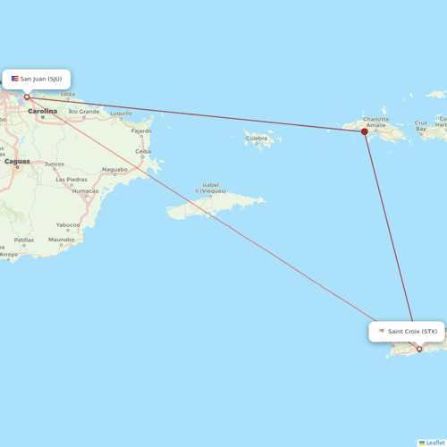 Cape Air flights between San Juan and Saint Croix