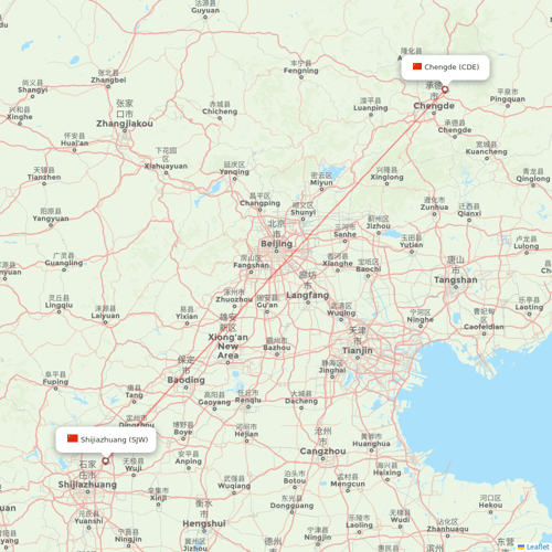 Hebei Airlines flights between Shijiazhuang and Chengde