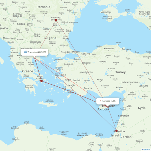 Charlie Airlines flights between Thessaloniki and Larnaca