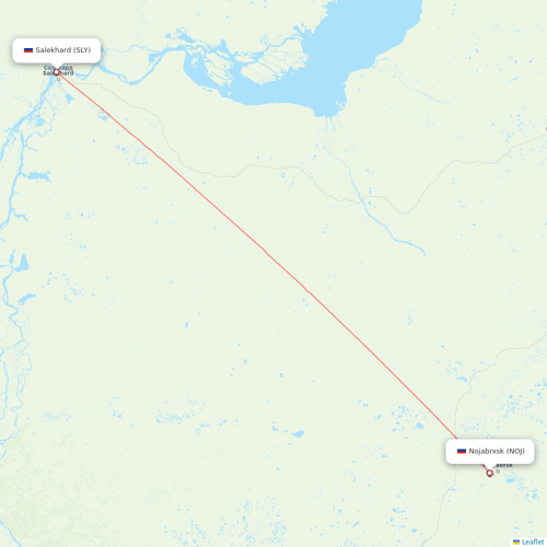 Yamal Airlines flights between Salekhard and Nojabrxsk