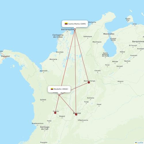 JetSMART flights between Santa Marta and Medellin