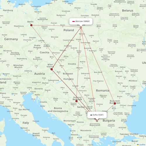 LOT - Polish Airlines flights between Sofia and Warsaw