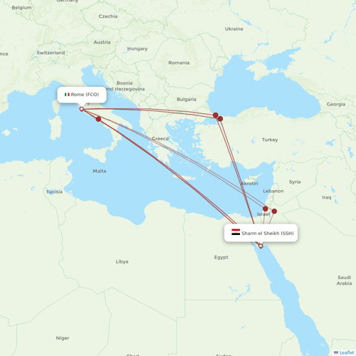 Neos flights between Sharm el Sheikh and Rome