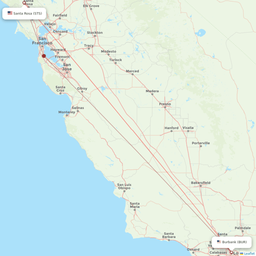 Xtra Airways flights between Santa Rosa and Burbank