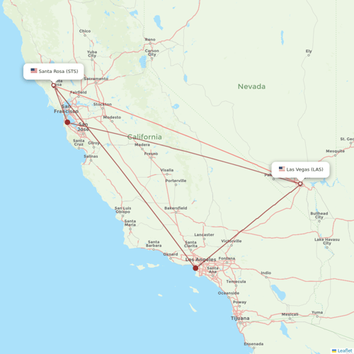 Xtra Airways flights between Santa Rosa and Las Vegas
