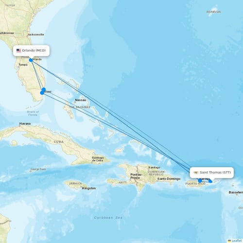 Spirit Airlines flights between Saint Thomas and Orlando