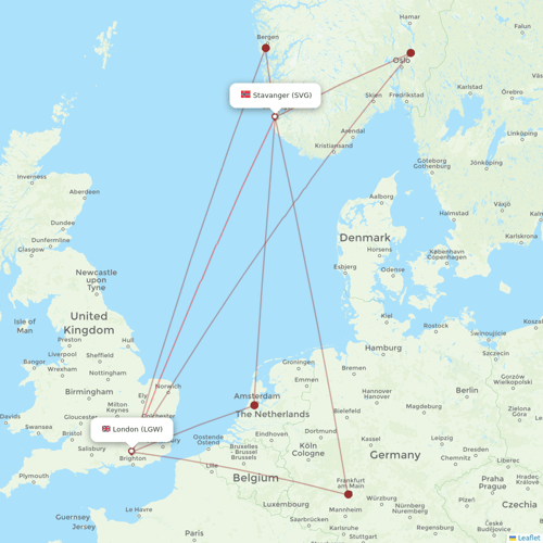 Norwegian Air flights between Stavanger and London