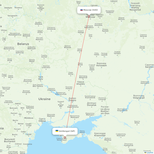 Nordavia Regional Airlines flights between Moscow and Simferopol