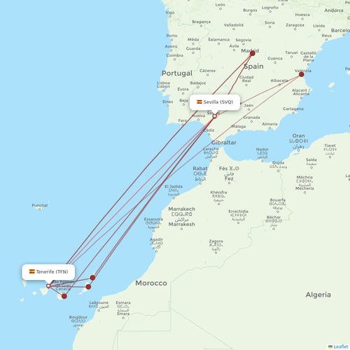 Vueling flights between Sevilla and Tenerife