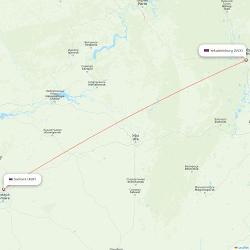 Red Wings flights between Yekaterinburg and Samara