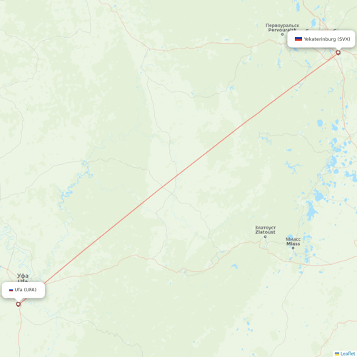 Red Wings flights between Yekaterinburg and Ufa