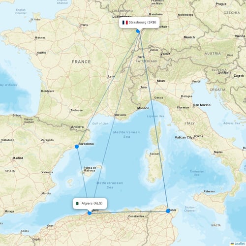 Tassili Airlines flights between Strasbourg and Algiers