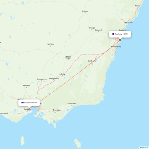 Jetstar flights between Sydney and Avalon