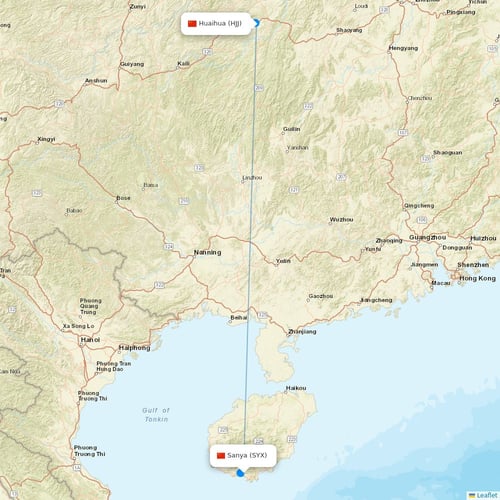 Air Changan flights between Sanya and Huaihua
