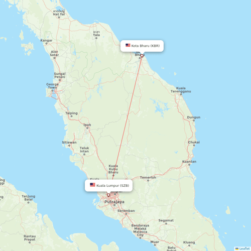 Firefly flights between Kuala Lumpur and Kota Bharu