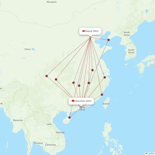 China Southern Airlines flights between Shenzhen and Beijing