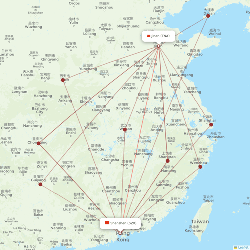 West Air (China) flights between Shenzhen and Jinan