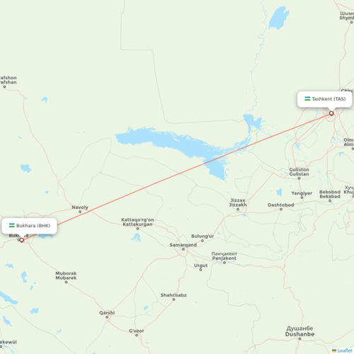 US Airways flights between Tashkent and Bukhara