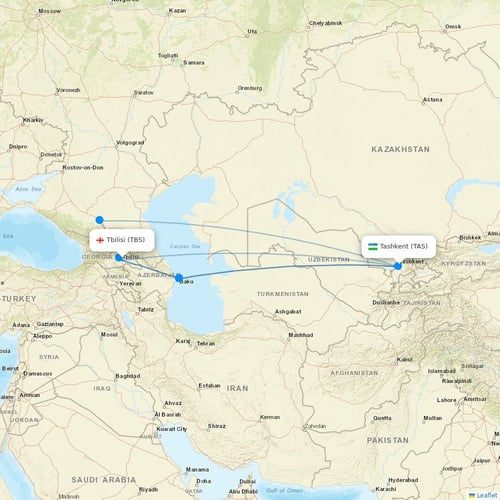 CanJet Airlines flights between Tbilisi and Tashkent