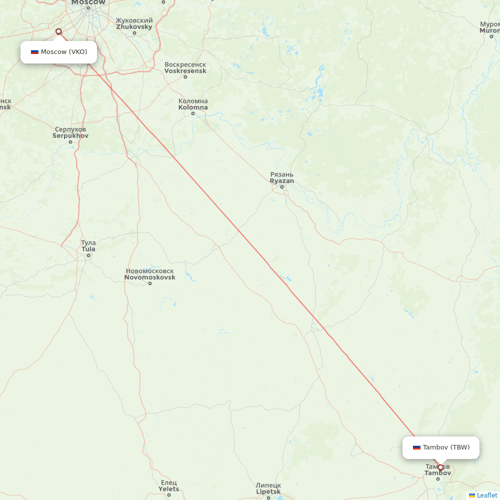 RusLine (Duplicate) flights between Tambov and Moscow