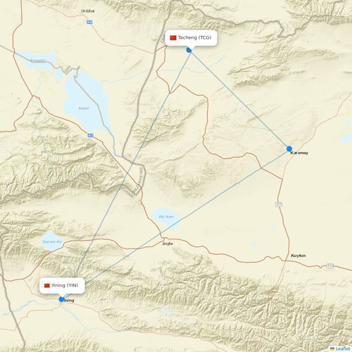 Chengdu Airlines flights between Tacheng and Yining