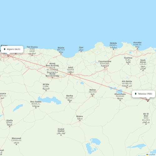 Air Algerie flights between Tebessa and Algiers