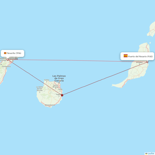 Prescott Support Company flights between Tenerife and Puerto del Rosario