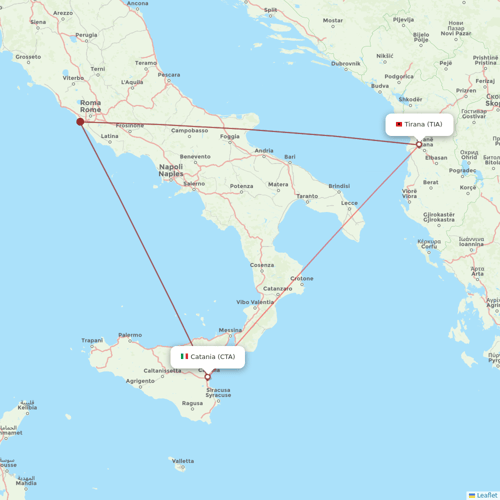 Wizz Air Malta flights between Tirana and Catania