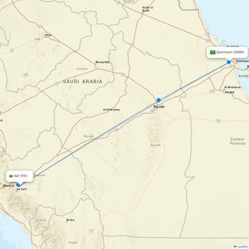 Flyadeal flights between Taif and Dammam