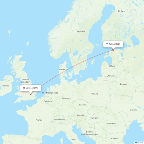 Wizz Air UK flights between Tallinn and London