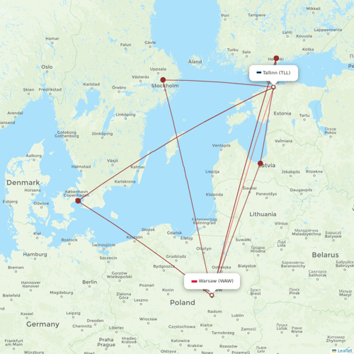LOT - Polish Airlines flights between Tallinn and Warsaw
