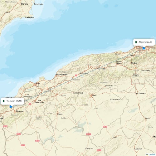 Air Algerie flights between Tlemcen and Algiers
