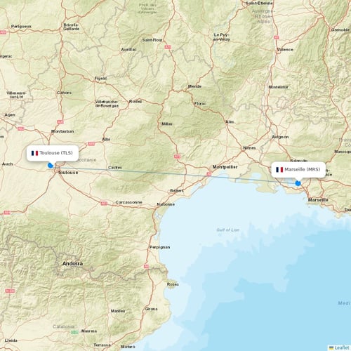 Transcarga flights between Toulouse and Marseille
