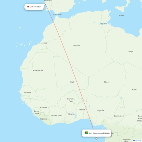 Cardig Air flights between Sao Tome Island and Lisbon