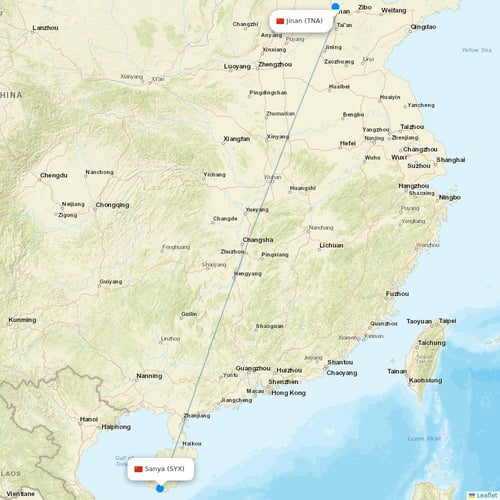 Beijing Capital Airlines flights between Jinan and Sanya