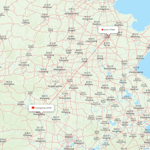 Suparna Airlines flights between Jinan and Xiangyang