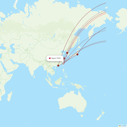 EVA Air flights between Taipei and Chicago