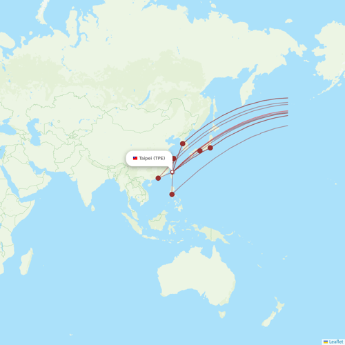 EVA Air flights between Taipei and San Francisco