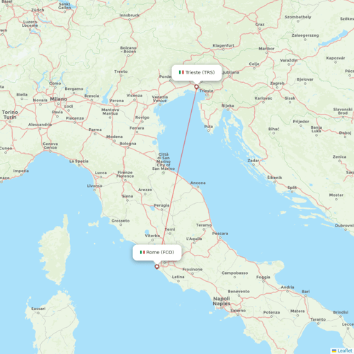 ITA Airways flights between Trieste and Rome