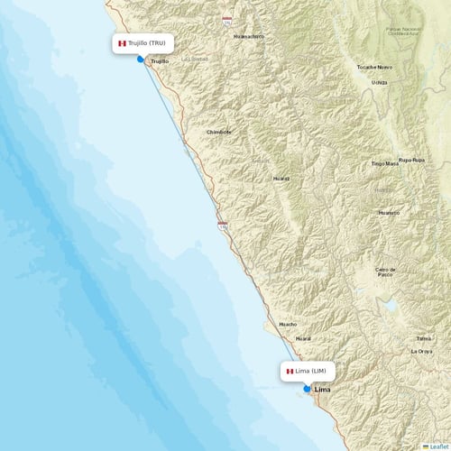 Sky Airline flights between Trujillo and Lima