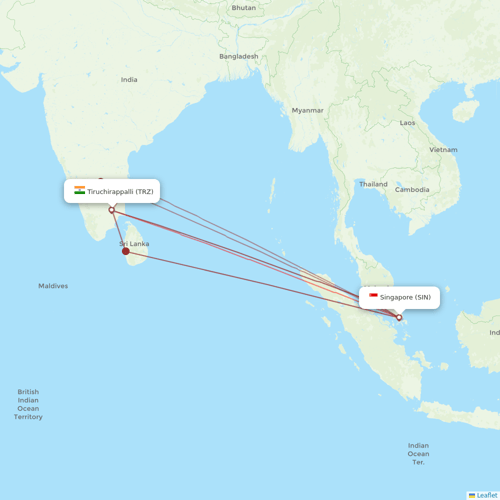 Air India Express flights between Tiruchirappalli and Singapore