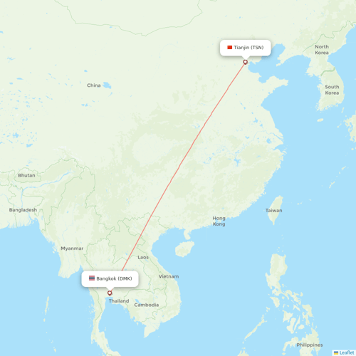 Thai Lion Air flights between Tianjin and Bangkok