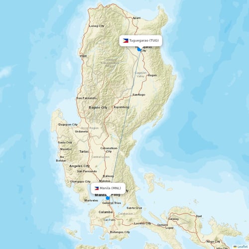 Cebu Pacific Air flights between Tuguegarao and Manila