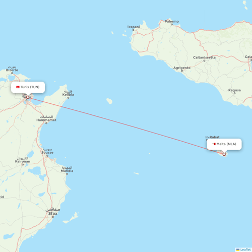 Tunisair Express flights between Tunis and Malta