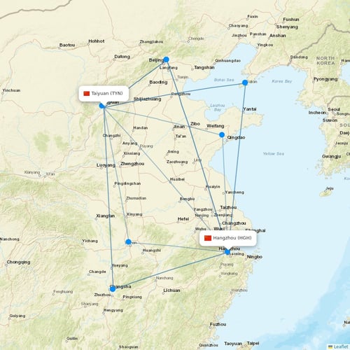 China Eastern Airlines flights between Taiyuan and Hangzhou