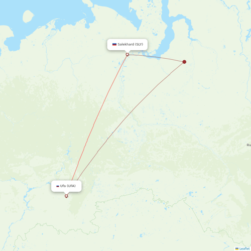 Yamal Airlines flights between Ufa and Salekhard