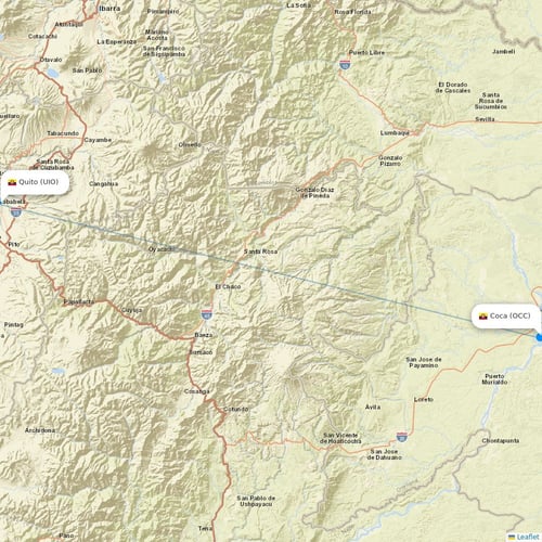 Executive Express Aviation flights between Quito and Coca