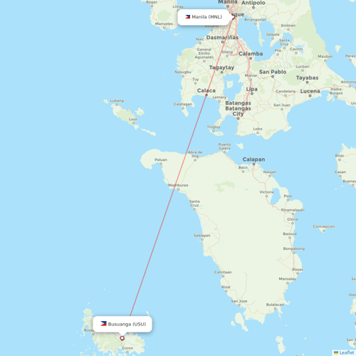 Philippine Airlines flights between Busuanga and Manila
